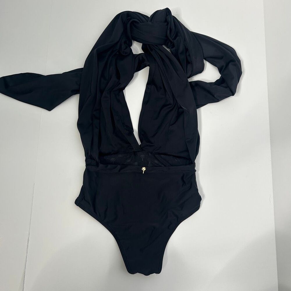 Água de Coco Multiway Convertible Plunge One-Piece Swimsuit